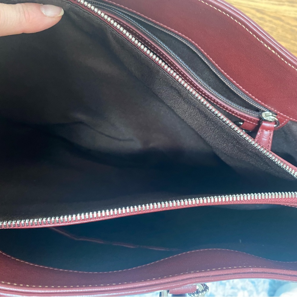 Coach Burgundy Red Leather Tote NWOT - Picture 13 of 15